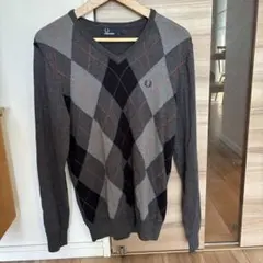 FRED PERRY アーガイル柄 ニットセーター Sサイズ