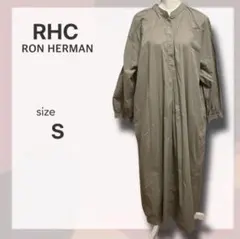 極美品 RHC ロンハーマン コットンロングワンピース バンドカラー カーキ Sのサムネイル