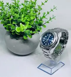 CITIZEN CBM Q&Q 電波時計 10気圧防水 ネイビー文字盤