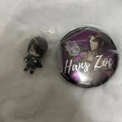 進撃の巨人　ハンジ　ユニバ　缶バッチ　ガチャガチャ　ねむらせ隊