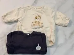 Cottoli バースデイ 長袖ロンパース 70サイズ　2点セット