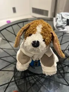 犬服・ハート型パッチ付き・クリーム色・小型犬用