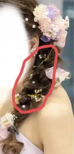ウエディングヘッドドレス ヘアアクセサリー結婚式　ラプンツェルヘア