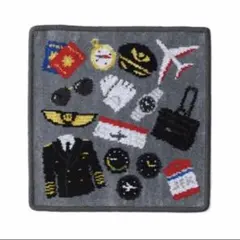 【完売品】JAL×フェイラー JAL モチーフ ハンカチ グレー 1枚