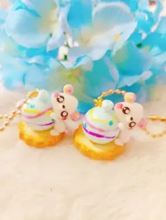 七夕ゼリー カラフルユニコーン フェイクスイーツ 樹脂粘土 チャーム