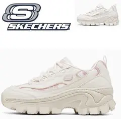 スケッチャーズ レディース 厚底スニーカー ディーライツ レース柄 花柄