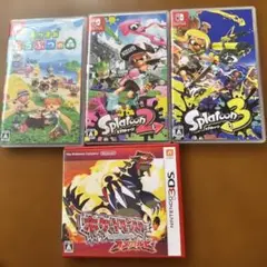 スプラトゥーン2 3あつまれ森3DSポケモンオメガルビー空パッケージセット
