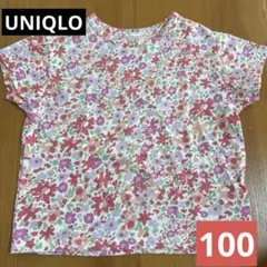 UNIQLO Tシャツ　100 花柄　半袖のサムネイル