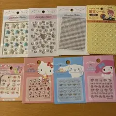 まとめ売りサンリオネイルシール、デコレーションシール8枚セット