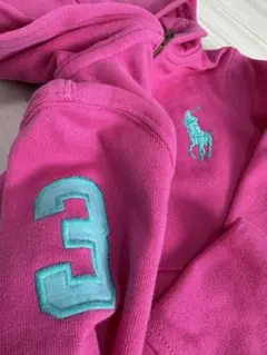 ラルフローレン ビッグポニー ジップパーカー 120 ピンク 女の子