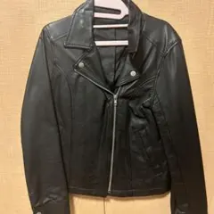 ブラック レザーライダースジャケット