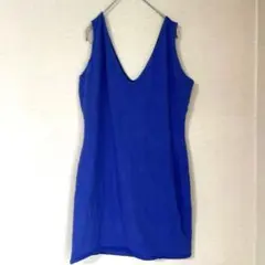 wild fable. 青 Vネック タンクトップ 【2XL】 リメイク