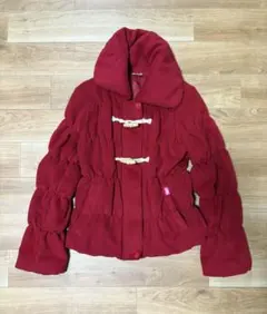 《ALGY》160cm 赤いフード付き中綿コート ダッフルコート アウター