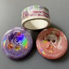 キャッチ！ティニピン くら寿司　缶バッジ 2つ　マスキングテープ 1つセット