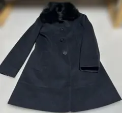 ブルーレーベル クレストブリッジ ウール コート チェック ブラック 36