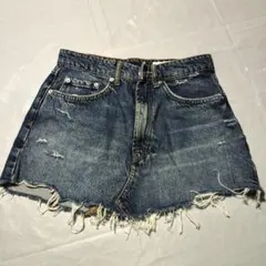 ZARA デニムミニスカート インディゴブルー 美品