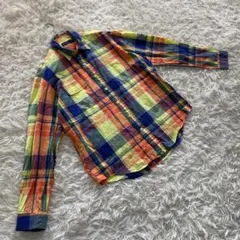 POLO RALPH LAUREN【L】チェック柄 コットンシャツ/ポケット
