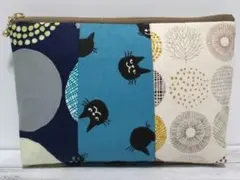 ハンドメイドポーチ（猫柄・北欧柄）