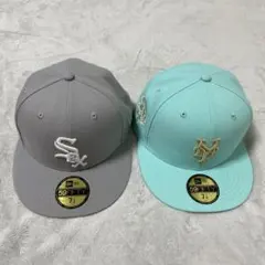 ニューエラ　キャップ　71/8 59fifty the cap グレー　水色