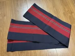ネイビー 赤 ストライプ 着物帯