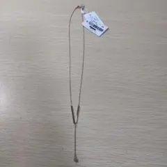 LEPSIM ゴールド V字型 ネックレス ストーン付き