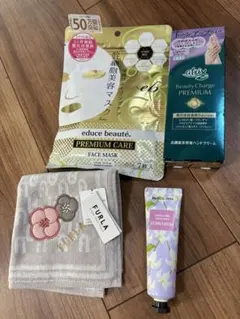 美容セット(シートマスク/ハンドクリーム2/ハンカチ)