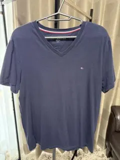 TOMMY HILFIGER ネイビー Vネック Tシャツ S/P