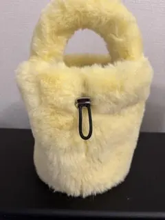 【LOWRYS FARM】黄色ファーバケツバッグ