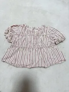 zara ストライプ柄　パフスリーブブラウス　2~3Y・98cm