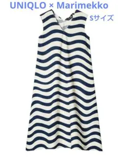 UNIQLO × Marimekko Vネックフレアワンピース ノースリーブ S