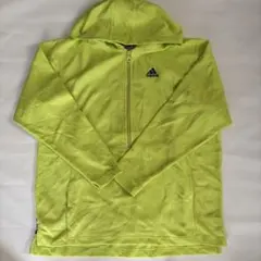 アディダス ジャージ パーカー ライムグリーン 黄緑 ハーフジップ L