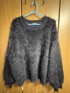 HARE シャギーニット セーター ブラック Sサイズのサムネイル