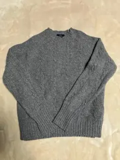 Brooks Brothers ケーブル編みセーター S グレー