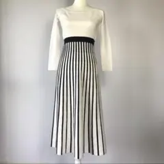 新品 eimy istoire ニットロングワンピース ストライプ