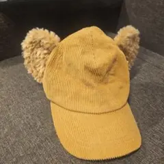 は*び様 ダッフィー 耳付きベージュキャップ