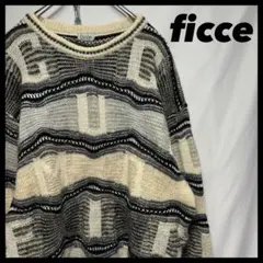 古着　ficce yoshiyukikonishi 総柄　ドン小西　ニット　30