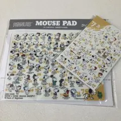 PEANUTS 75周年 スヌーピー マウスパッド &ポストカード