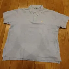 ブルックスブラザーズ　半袖　ポロシャツ　刺繍　ロゴ　アメリカ製　水色