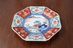 今泉今右衛門　今右衛門　八角皿 色絵 磁器 皿 陶芸 　銘々皿　骨董　食器 今泉今右衛門 今右衛門 八角皿 色絵 磁器 皿 陶芸 銘々皿 骨董 食器