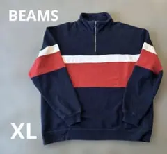 BEAMS ビームスハーフジップ メンズスウェット XLサイズのサムネイル