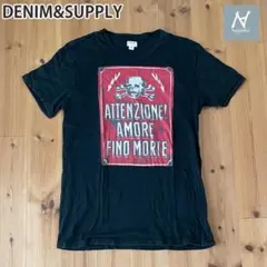 デニムアンドサプライ Tシャツ M メンズ 半袖 プリント 黒 ラルフローレン