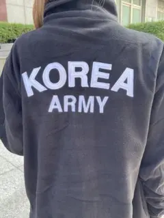 韓国陸軍 R.O.K.A フリースジャケット ブラック