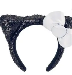 USJ ハローキティ カチューシャ スパンコール　キラキラ　ブラック サンリオ