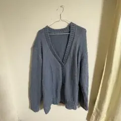 エムズエキサイト　ブルー　カーディガン