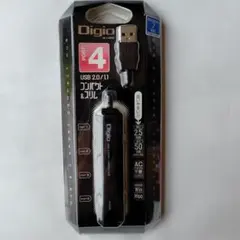 【新品】Digio USBハブ 4ポート コンパクト スリム ブラックのサムネイル