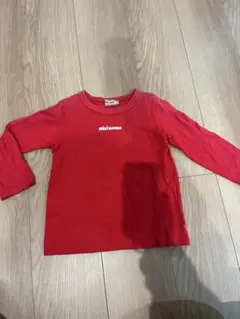 miki HOUSE 赤 長袖Tシャツ 110