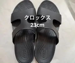 Crocs サンダル ブラック レディース 23cm ぺたんこのサムネイル