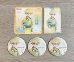 名探偵プリキュア！ 極楽湯 ジェット先輩 缶バッジ 特典カード コースター