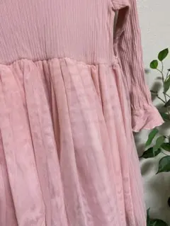 【ピンク 長袖 ワンピース 130cm】