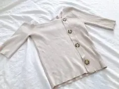 MURUA フロントボタンアシメニット アイボリー フリーサイズ